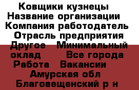 Ковщики-кузнецы › Название организации ­ Компания-работодатель › Отрасль предприятия ­ Другое › Минимальный оклад ­ 1 - Все города Работа » Вакансии   . Амурская обл.,Благовещенский р-н